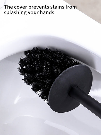 304 stainless steel toilet brush holder set, bathroom wall-mounted circular