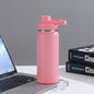 Space kettle, 304 stainless steel anti - slip bottom pad, insulated cup, large capacity outdoor sports water bottle 太空壶304不锈钢防滑底垫保温杯大容量户外运动水壶 - 保温杯 - Zhongshan Star Trade - 粉色 - 1000ml