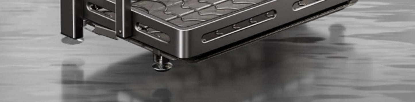 304 stainless steel folding draining dish rack, kitchen multi-functional storage stand, multi-layer dish cabinet, dish and sp