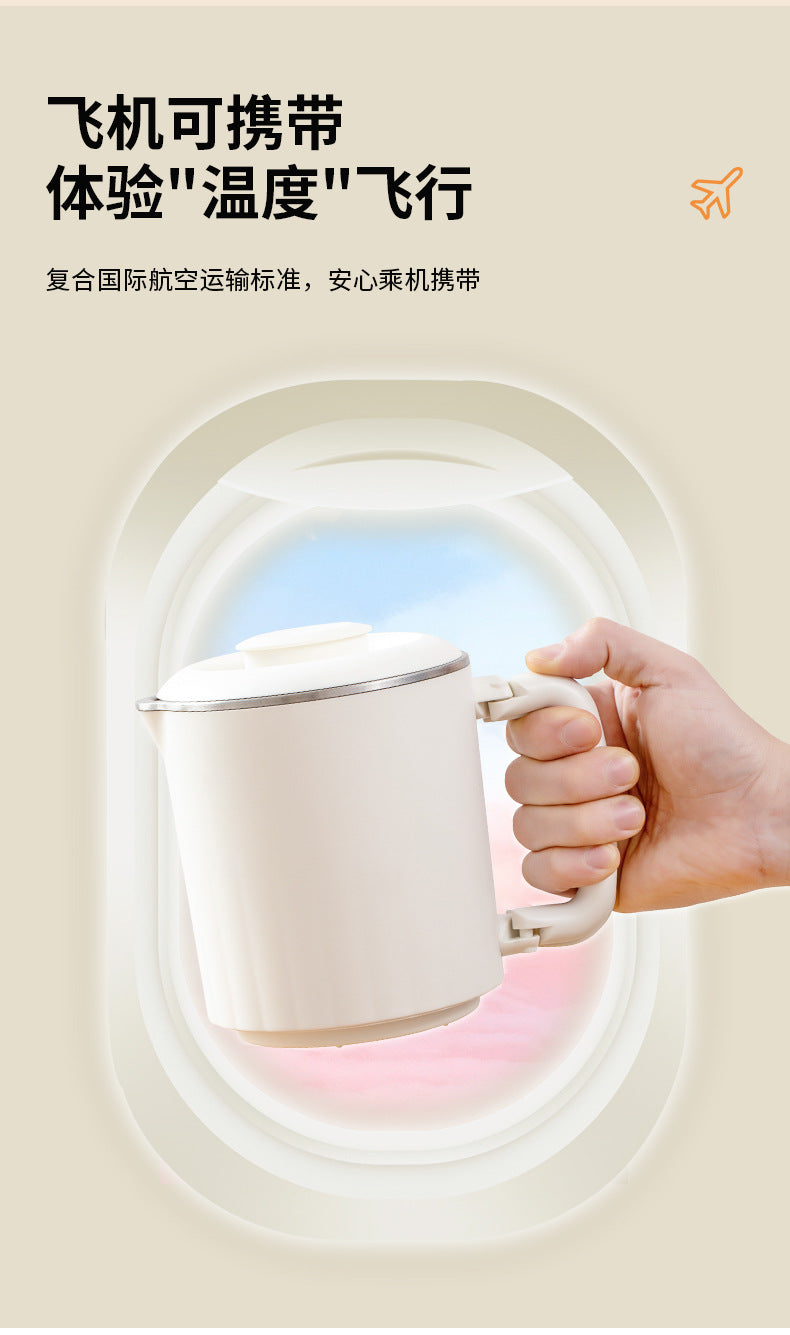 German small travel outdoor kettle, foldable electric kettle, household kettle, stainless steel portable electric kettle