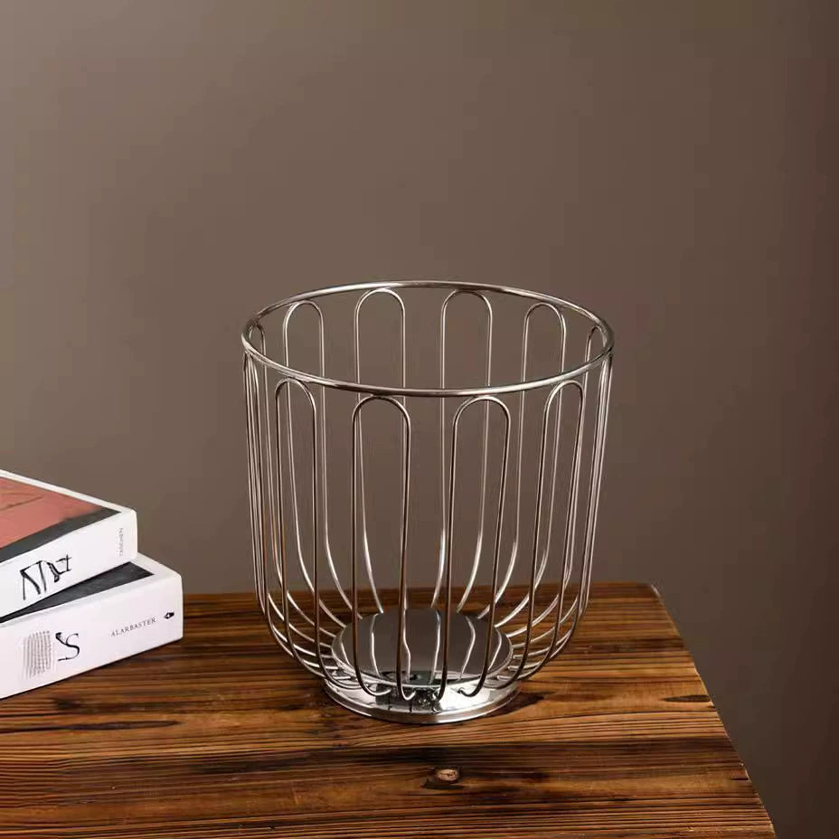 304 stainless steel fruit basket, fruit plate, fruit basket, citrus basket, home storage and decoration, round
