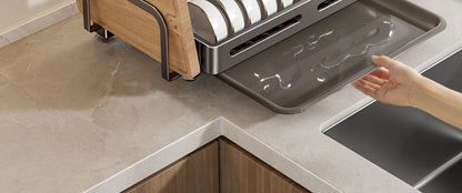 304 stainless steel folding draining dish rack, kitchen multi-functional storage stand, multi-layer dish cabinet, dish and sp