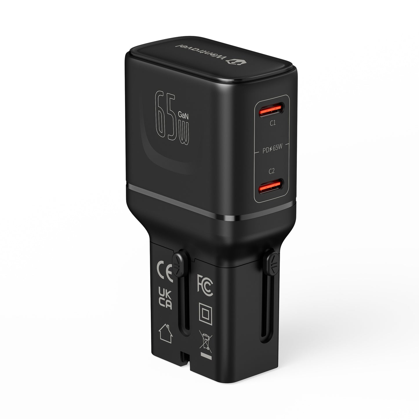 Global Pass Conversion Socket 2Type-C 45W Fast Charging Socket Converter Portable European Standard multi-functional conversion