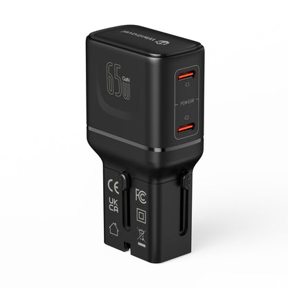 Global Pass Conversion Socket 2Type-C 45W Fast Charging Socket Converter Portable European Standard multi-functional conversion