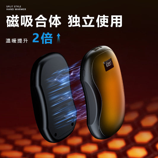 The 2-piece hand warmer is rechargeable, the portable electric hand warmer is reusable, the USB 2-in-1 hand warmer, suitable for outdoor/indoor/warm gifts, suitable for men, women and children