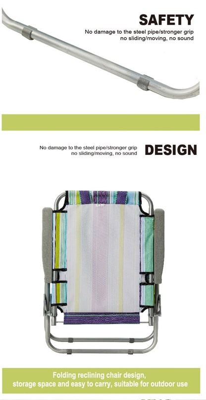 Folding beach chairs, foldable camping chairs, with headrests and armrests折叠沙滩椅，可折叠露营椅，带头枕、和扶手 - 户外折叠椅 - Zhongshan Star Trade