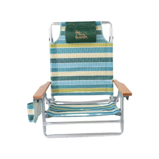 Outdoor camping foldable beach chair aluminum Brazilian chair indoor and outdoor seat lounge chair foldable striped beach chair户外露营可折叠沙滩椅铝合金巴西椅室内外座躺椅可折叠条纹沙滩椅 - 户外折叠椅 - Zhongshan Star Trade