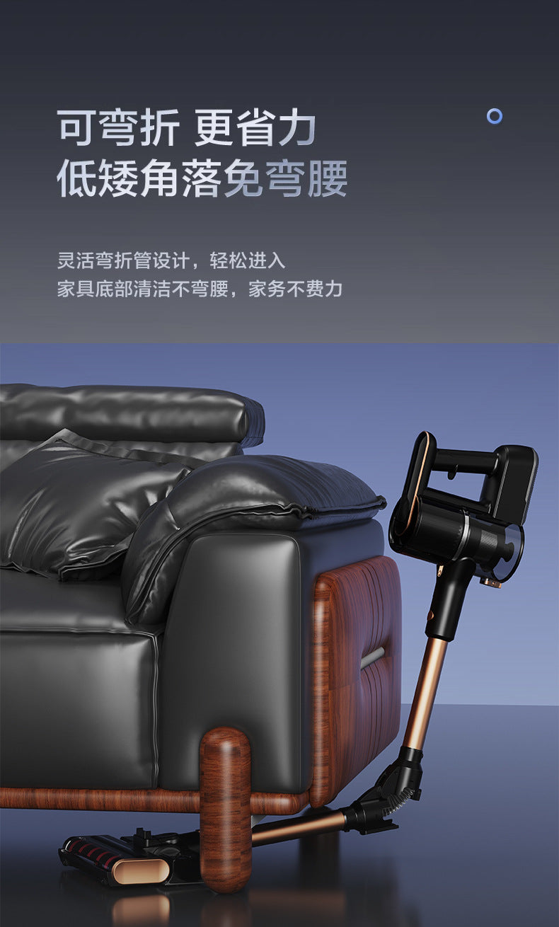 Wireless long-handled roller brush sweeping, suction and mopping all-in-one machine, 24V high suction power handheld vacuum cleaner for home carpets and floors