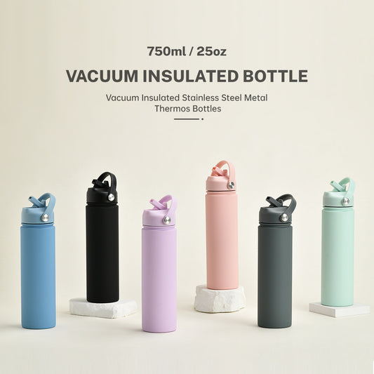 750ml stainless steel water bottle, wide - mouthed portable hand - held bottle, outdoor sports suction nozzle, insulated cup 750ml不锈钢水壶广口便携手提瓶子户外运动吸嘴保温杯 - 保温杯 - Zhongshan Star Trade