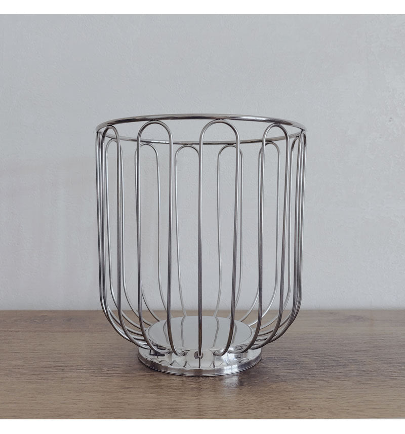 304 stainless steel fruit basket, fruit plate, fruit basket, citrus basket, home storage and decoration, round