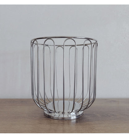 304 stainless steel fruit basket, fruit plate, fruit basket, citrus basket, home storage and decoration, round