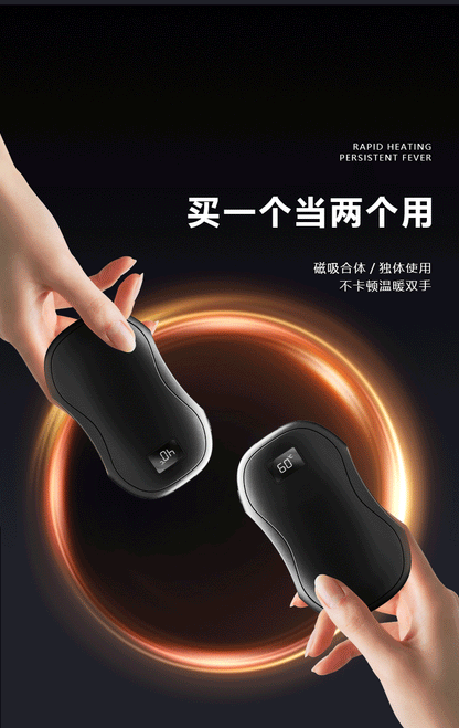 The 2-piece hand warmer is rechargeable, the portable electric hand warmer is reusable, the USB 2-in-1 hand warmer, suitable for outdoor/indoor/warm gifts, suitable for men, women and children