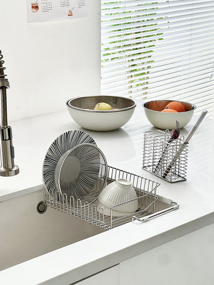 304 stainless steel kitchen sink, draining rack, sink, telescopic vegetable washing basin, sink, draining basket, chopstick r