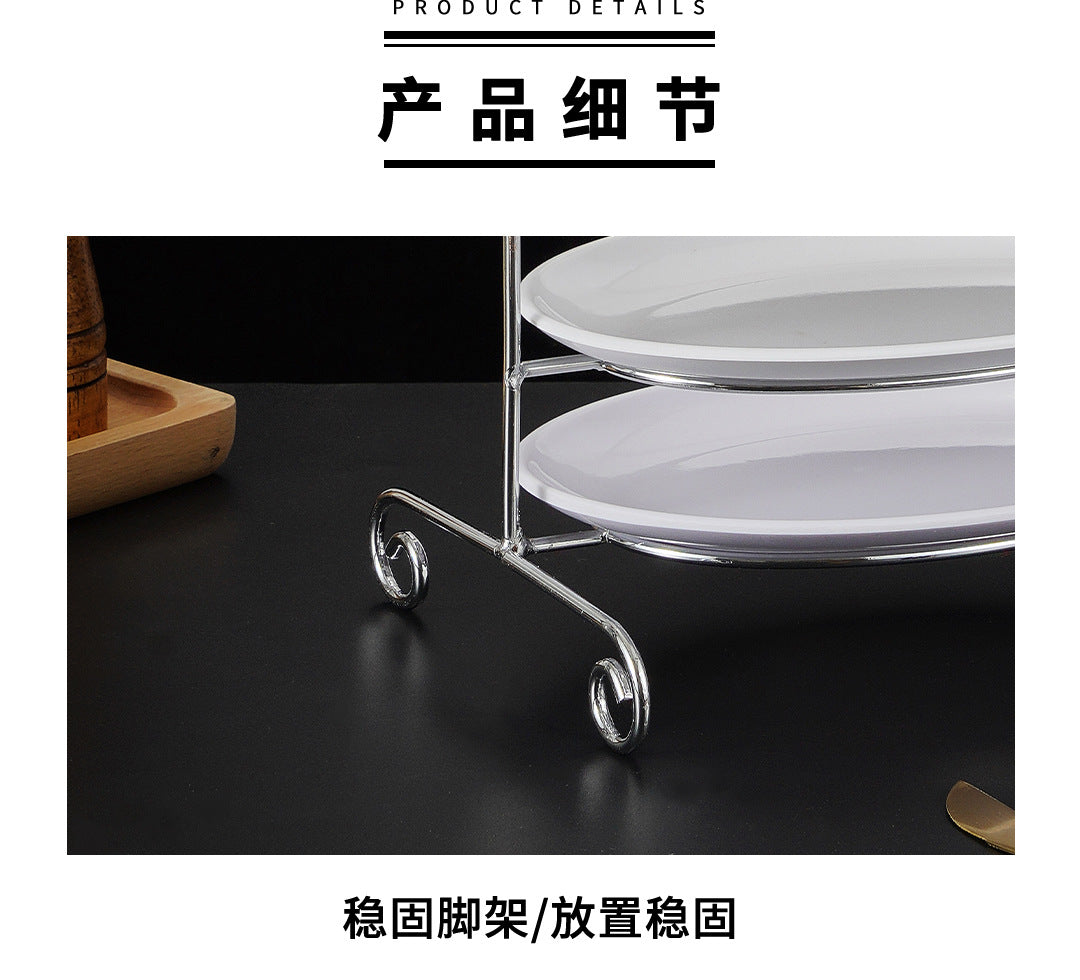 304 stainless steel multi-layer portable food preparation tool, oval-shaped chicken pot dedicated rack, beef hot pot storage rack