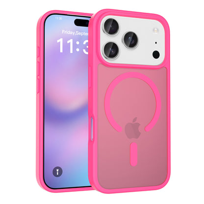 iphone17pm phone case with magnetic matte skin feel 16 shockproof Apple 15promax protective case