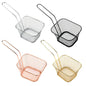 French fries frying basket, mini square filter screen oil sieve food basket, multi-functional snack storage basket