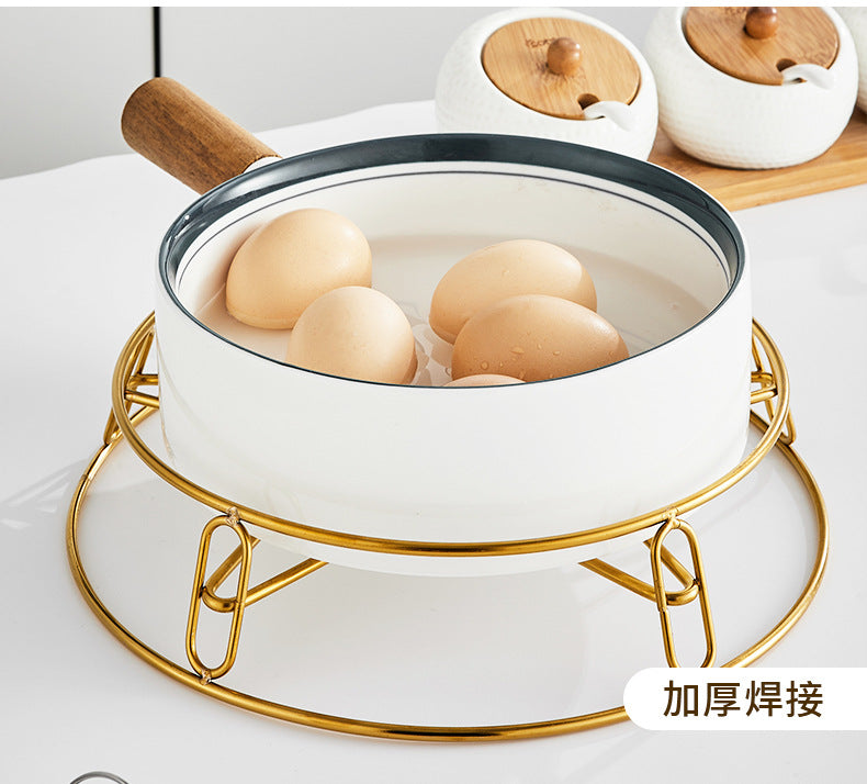 Kitchen shelf pot rack kitchen insulation anti-scalding pot storage bracket round waterproof steam rack countertop pot rack