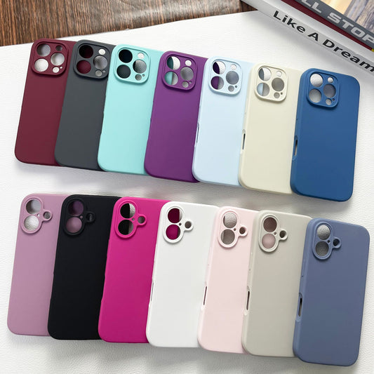 Liquid silicone Apple 17 phone case, iphone16promax/15/14 all-in-one anti-drop skin-feel protective cover