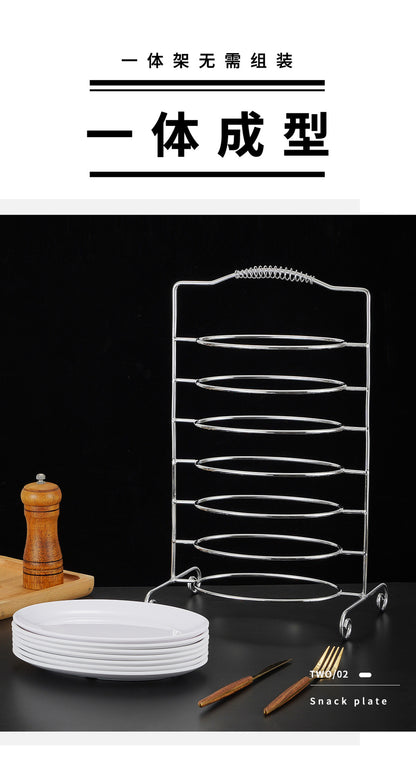 304 stainless steel multi-layer portable food preparation tool, oval-shaped chicken pot dedicated rack, beef hot pot storage rack