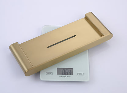 High-end brushed gold stainless steel bathroom shelf bathroom shelf