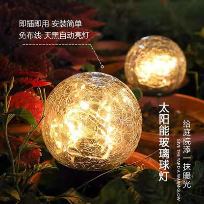Solar crack courtyard lamp, outdoor waterproof crack ground plug lamp, garden, playground, villa landscape lamp