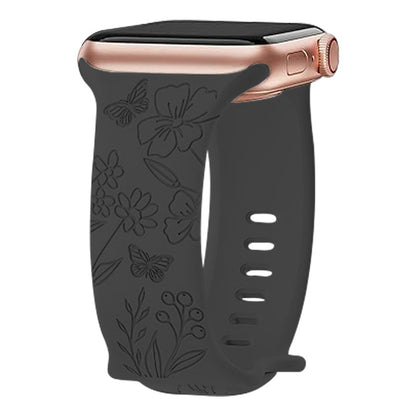 The embossed silicone strap for Apple iwatch is suitable for the entire series of Apple Watch