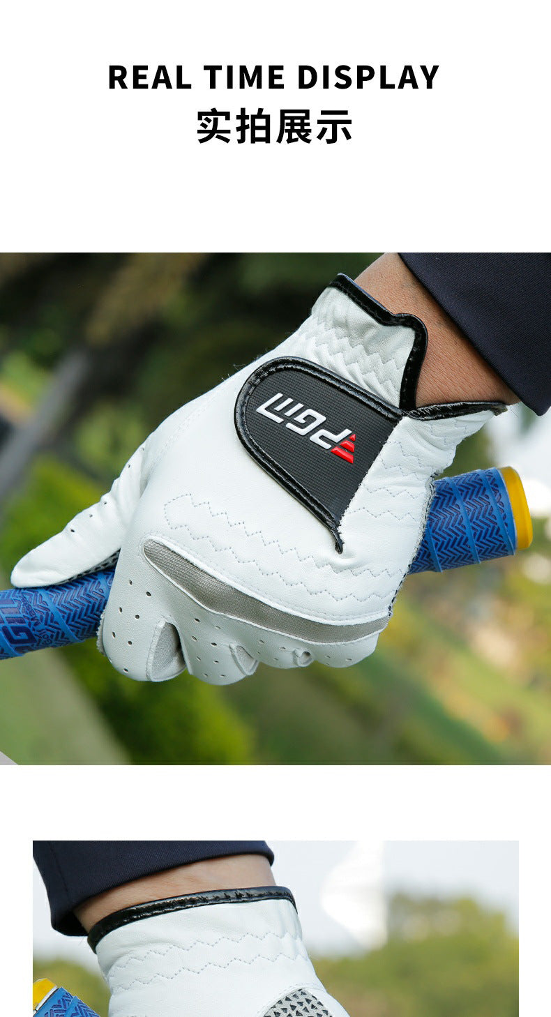 PGM small sheepskin wear-resistant anti-slip grain golf gloves left and right hand golf gloves