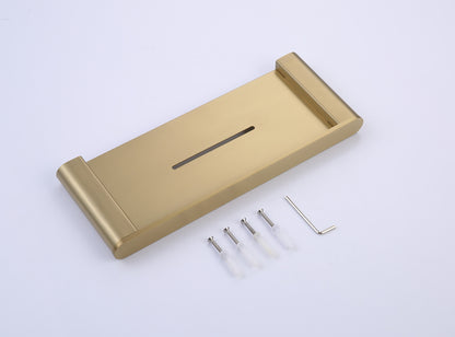 High-end brushed gold stainless steel bathroom shelf bathroom shelf