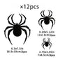 Bat Halloween decorations: Halloween bat wall decorations, bat stickers, decals, PVC 3D walls, bat horror stickers, Halloween party decorations, indoor and outdoor DIY home window and door decorations - 万圣节装饰品 - Zhongshan Star Trade - 黑色 - 007款12只蜘蛛包装