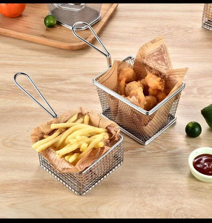 304 stainless steel French fries basket, fried food plate, fried chicken creative snack plate, French fries basket, fried chicken basket