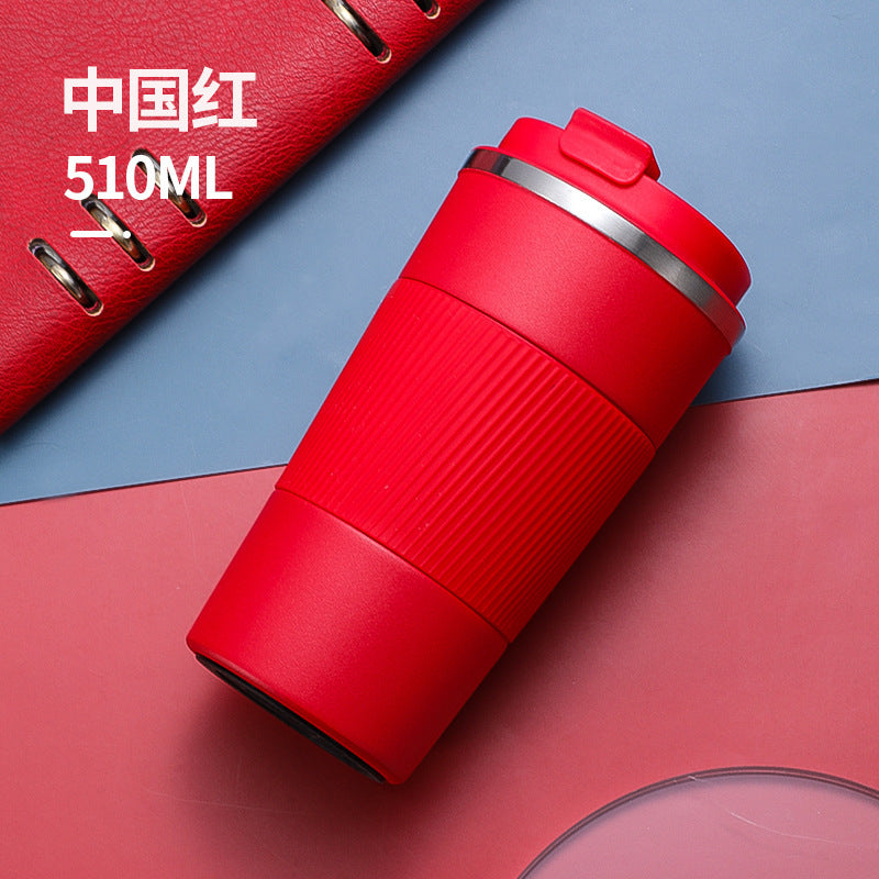 Vacuum insulated stainless steel travel cups, reusable coffee cups or water bottles with leak - proof LIDS, BPA - free, can keep beverages hot for 6 hours or cold for 12 hours 真空隔热不锈钢旅行杯，带防漏盖可重复使用的咖啡杯或水瓶不含 BPA 可使饮料保持热 6 小时或冷 12 小时 - 保温杯 - Zhongshan Star Trade - 红色（三代咖啡杯） - 510ml