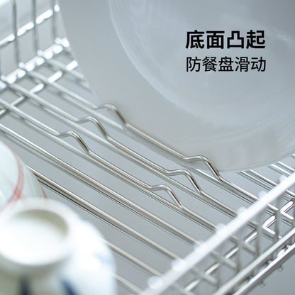 304 stainless steel extendable draining rack, kitchen sink, vegetable basket, dish rack, countertop storage rack - Image 3