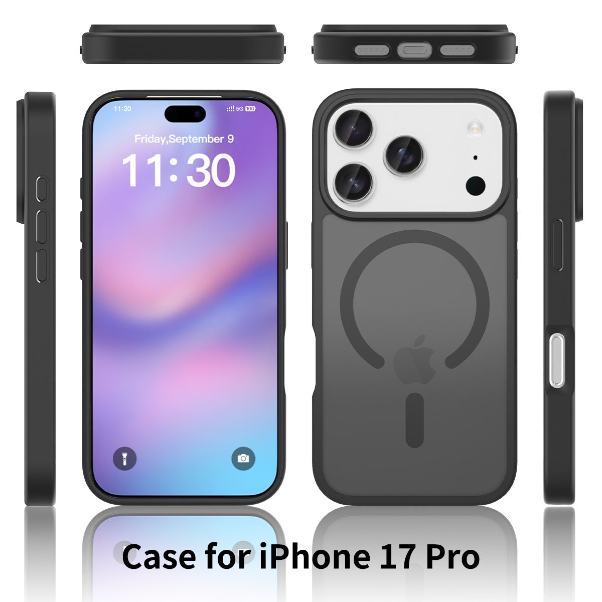 iphone17pm phone case with magnetic matte skin feel 16 shockproof Apple 15promax protective case