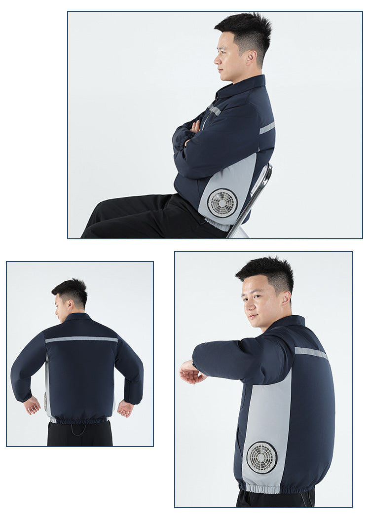【 Side-waist fan air-conditioned Clothing 】 Summer work clothes, workshop construction site labor protection clothing, factory uniforms, heatstroke prevention and cooling fan clothing
