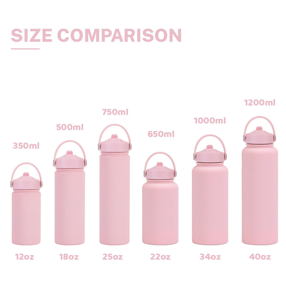 750ml stainless steel water bottle, wide - mouthed portable hand - held bottle, outdoor sports suction nozzle, insulated cup 750ml不锈钢水壶广口便携手提瓶子户外运动吸嘴保温杯 - 保温杯 - Zhongshan Star Trade