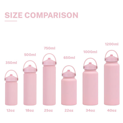 750ml stainless steel water bottle, wide - mouthed portable hand - held bottle, outdoor sports suction nozzle, insulated cup 750ml不锈钢水壶广口便携手提瓶子户外运动吸嘴保温杯 - 保温杯 - Zhongshan Star Trade