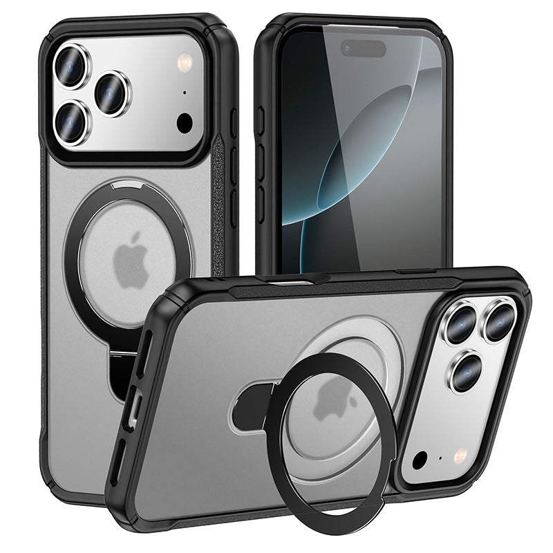 New iPhone 17 Pro Max phone case - two-in-one touchable skin-friendly Apple 16 stand with magnetic phone protection cover