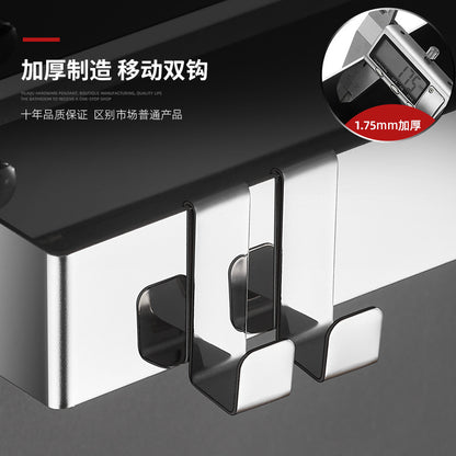 Bathroom shelf bathroom 304 stainless steel washbasin mirror shower room shower gel shelf free of punching