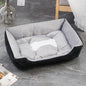 Rectangular washable orthopedic dog bed, suitable for small, medium and large dogs, soft and calm, durable pet bed for sleeping puppies, with anti - slip bottom 矩形可水洗矫形狗床，适用于小型、中型和大型犬，柔软镇静，睡眠小狗床耐用宠物抱抱器，带防滑底部 - 宠物友好型户外用品 - Zhongshan Star Trade - 黑灰色 - 90*70*15cm（70斤内 - 1200g）