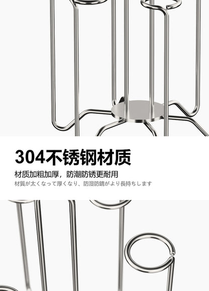 304 stainless steel desktop draining cup holder upside down, high appearance level, kitchen storage rack, tea cup holder for 