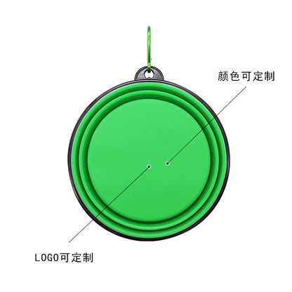Dog bowl, pet foldable bowl, suitable for cats and dogs, portable pet feeding spray tray, suitable for walking, parking lot and travel, with climbing buckle 狗碗宠物可折叠碗，猫狗可用，便携式宠物喂食喷盘，用于步行停车场旅行，带 登山扣 - 宠物友好型户外用品 - Zhongshan Star Trade