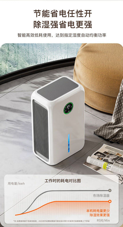A small household dehumidifier is a must-have for absorbing, drying, dehumidifying, removing moisture and preventing dampness in the basement of a bedroom