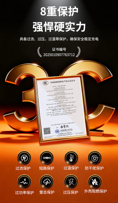 The PD45W GaN charger is compatible with Apple's ipnoe17 fast charging foldable foot 3C certified phone charger