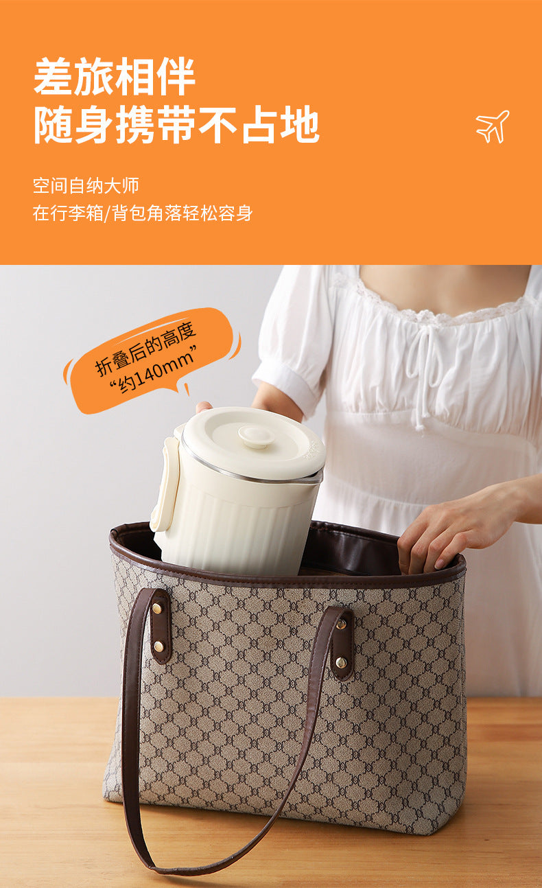 German small travel outdoor kettle, foldable electric kettle, household kettle, stainless steel portable electric kettle