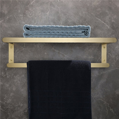 High-end brushed gold stainless steel towel rack and bath towel holder bathroom hardware set bathroom storage rack