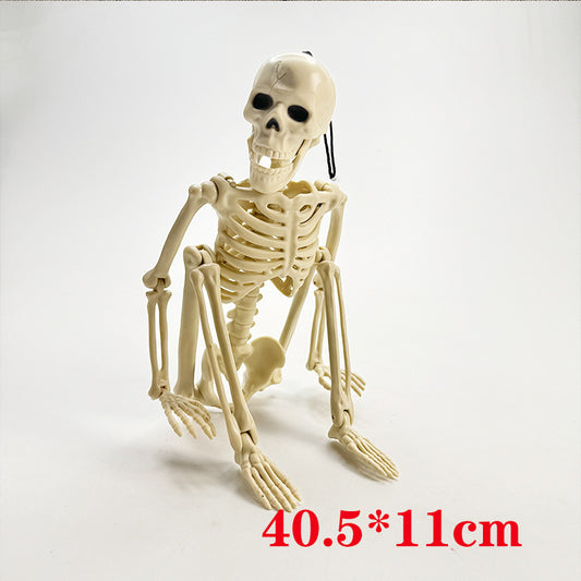 16 - inch pose Halloween skull decoration, full - body pose articulated hanging skull, suitable for Halloween decorations, cemetery props, haunted house accessories, ghost scene party gifts 可摆姿势万圣节骷髅装饰 16 英寸，全身摆姿势关节悬挂骷髅，用于万圣节装饰品，墓地道具，鬼屋配件，幽灵场景派对礼物 - 万圣节装饰品 - Zhongshan Star Trade