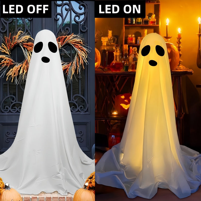 AYGXU 1 pcs Halloween Decorations Indoor,Ghost Decor with String Lights Remote Control,Halloween Party Decorations,Spooky Ghost Light for Home Table Room Kitchen Office AYGXU 1件室内万圣节装饰品，带灯串遥控器的幽灵装饰，万圣节派对装饰品，家庭餐桌室厨房办公室的幽灵幽灵灯 - 万圣节装饰品 - Zhongshan Star Trade