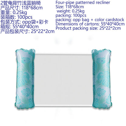 Hammock pool floats and water hammocks, available in a variety of colors and styles - suitable for both adults and children to float吊床泳池浮子和水吊床， 多种颜色/款式 – 适合成人和儿童漂浮 - 水上玩具 - Zhongshan Star Trade - light blue - 龟背叶