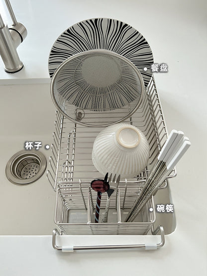 304 stainless steel kitchen sink, draining rack, sink, telescopic vegetable washing basin, sink, draining basket, chopstick r