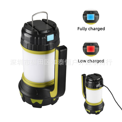 The LED camping lantern flashlight is rechargeable, portable flashlight with 6 light modes, 3000mAh power bank, IPX6 waterproof, USB, hurricane camping light, emergency LED 露营灯笼手电筒可充电，便携式手电筒，带 6 种灯光模式，3000mAh 移动电源，IPX6 防水，USB ，飓风露营灯，应急 - 太阳能LED露营灯 - Zhongshan Star Trade